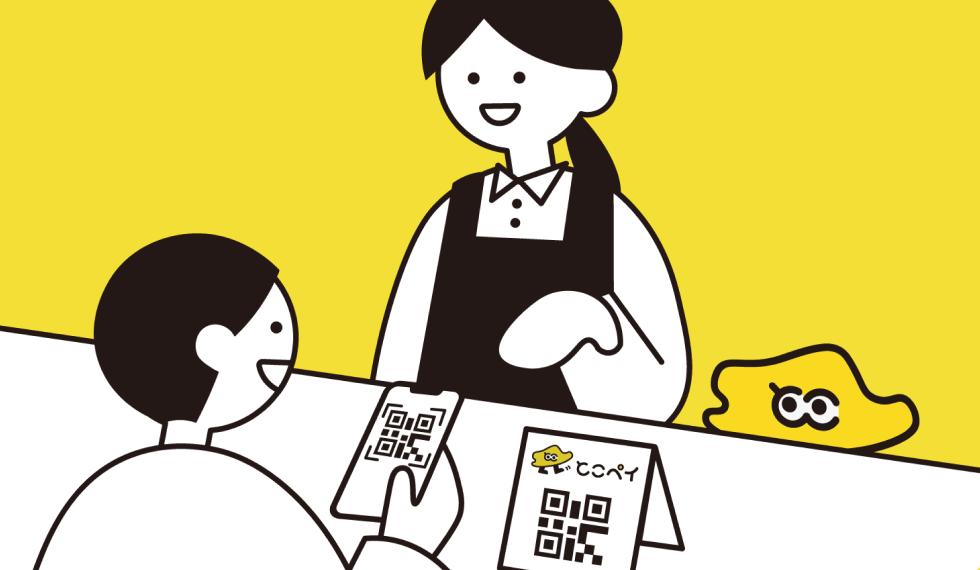 取扱店舗でとこペイを利用する様子